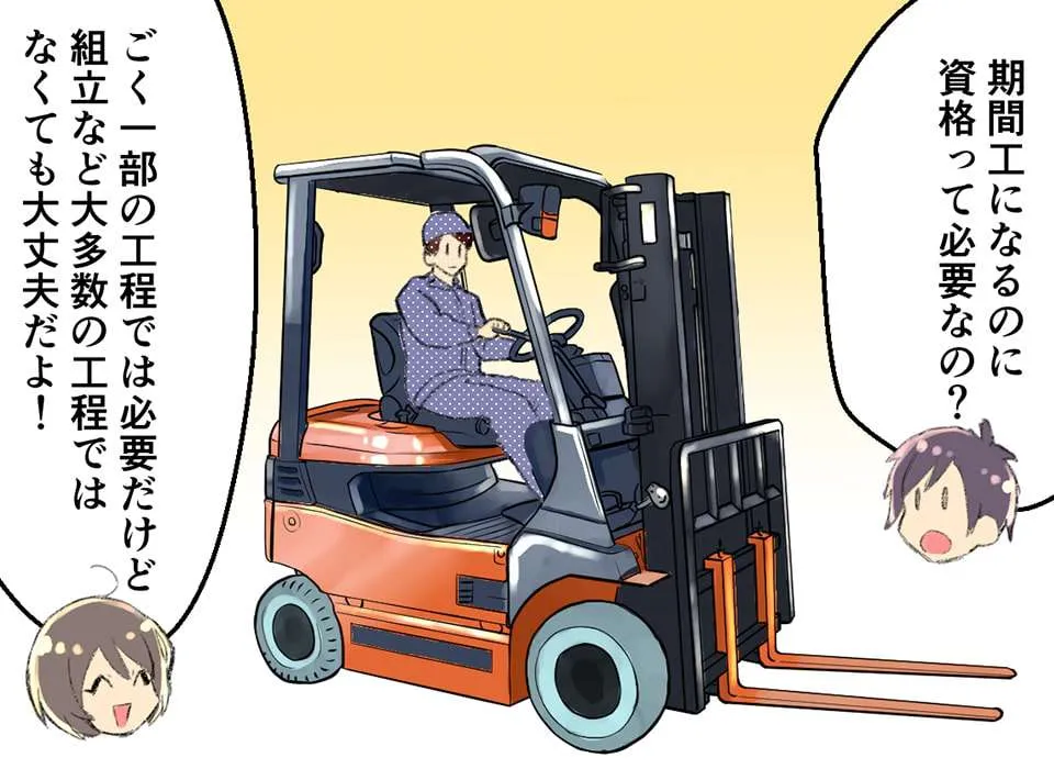 期間工には資格が必要?