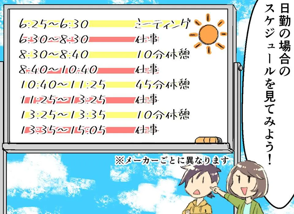 期間工の一日のスケジュールを見てみよう(1)