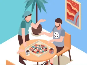 工場・寮に食堂